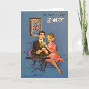 RETRO COUPLE BIRTHDAY CARD FOR HIM