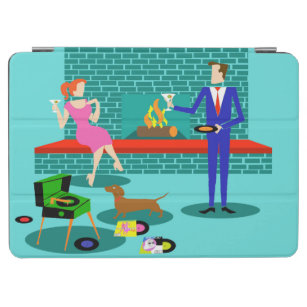 Retro Couple with Dog iPad Air Cover