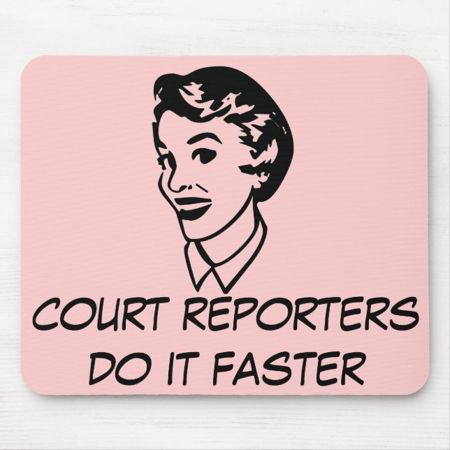 Retro Court Reporting Mousepad (Front)