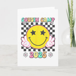Retro Cousin Camp 2025 Family Vacation Summer Camp Card