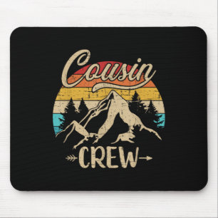 Retro Cousin Crew Camping Outdoor Summer Camp Mouse Pad