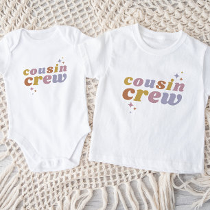 Retro Cousin Crew   Matching Kids Baby Bodysuit