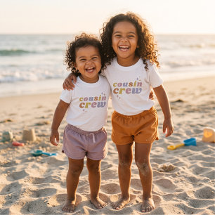 Retro Cousin Crew Matching Kids Baby T-Shirt