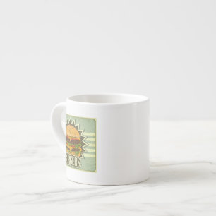 Retro Cover For Fast Food Menu Espresso Cup