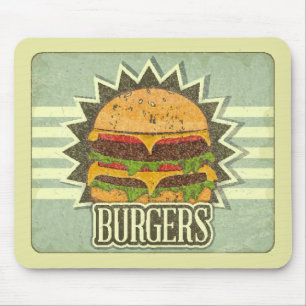 Retro Cover For Fast Food Menu Mouse Pad
