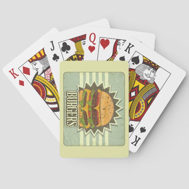 Retro Cover For Fast Food Menu Playing Cards (Back)