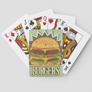 Retro Cover For Fast Food Menu Playing Cards