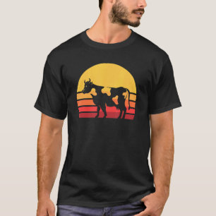 Retro Cow Cute Bovine Vintage Dairy Animal Beef Ca T-Shirt