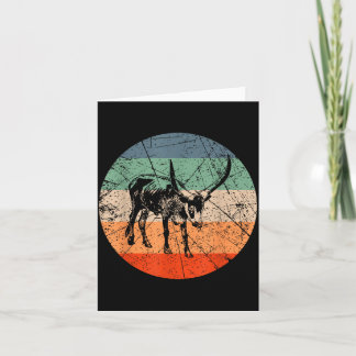 Retro Cow Silhouette - Cattle Farmer Vintage Card