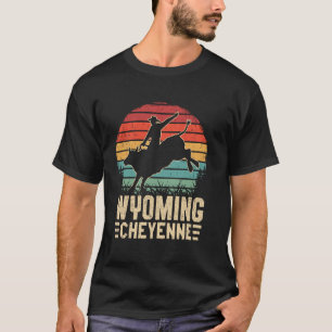 Retro Cowboy Cheyenne Wyoming Rodeo Fan Western So T-Shirt