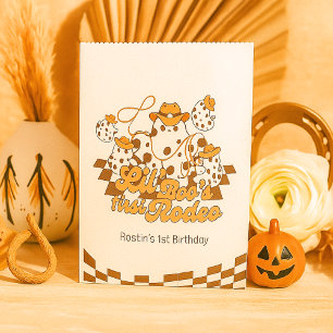 Retro Cowboy Halloween First Rodeo Birthday Favour Bags