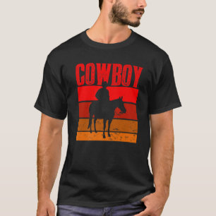 Retro Cowboy Rodeo Horse Riding Country Vintage T-Shirt