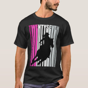 Retro Cowgirl Birthday 27th Rodeo Horse Queen Barr T-Shirt