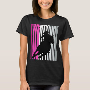 Retro Cowgirl Birthday 29th Rodeo Horse Queen Barr T-Shirt