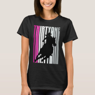 Retro Cowgirl Birthday 31st Rodeo Horse Queen Barr T-Shirt