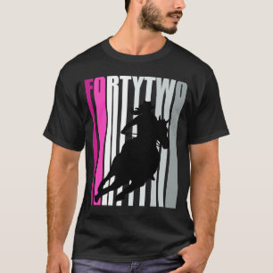 Retro Cowgirl Birthday 42nd Rodeo Horse Queen Barr T-Shirt