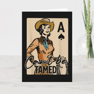 Retro Cowgirl Card Can't Be Tamed Western Country 