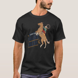 Retro Cowgirl Ridin Horse Born To Raise Hell Weste T-Shirt
