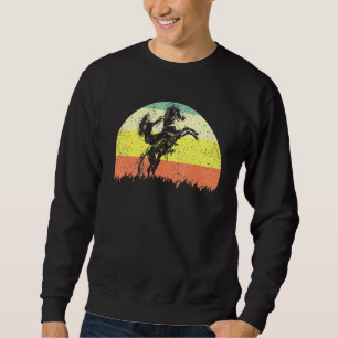Retro Cowgirl Texas Ranch Vintage Girl Riding Hors Sweatshirt