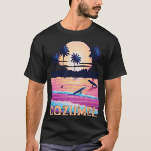 Retro Cozumel Mexico Souvenir Surf T-Shirt