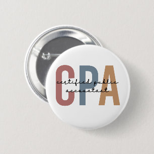 Retro CPA Certified Public Accountant 6 Cm Round Badge