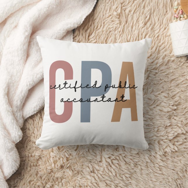 Retro CPA Certified Public Accountant Cushion (Blanket)