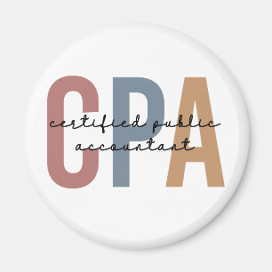 Retro CPA Certified Public Accountant Magnet