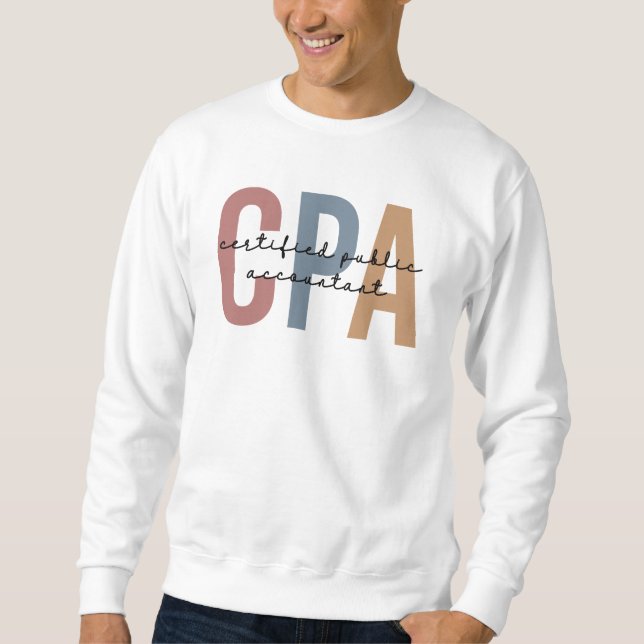 Retro CPA Certified Public Accountant Sweatshirt (Front)
