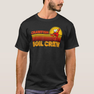 Retro Crawfish Boil Crew Crayfishcrawdadmudbug T-Shirt