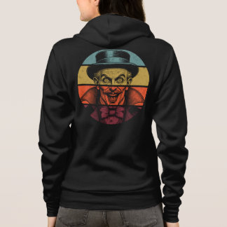Retro Crazed Face Illusionist Front & Back Hoodie