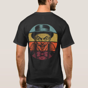 Retro Crazed Face Illusionist Front & Back T-Shirt