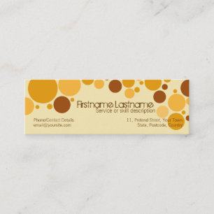Retro Cream Bubbles MiniBusiness Card