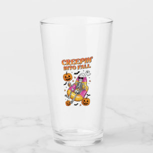 Retro Creepin into Fall Halloween Glass