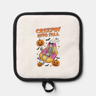 Retro Creepin into Fall Halloween Pot Holder
