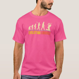 Retro Cricket Evolution For Cricket Players Or Fan T-Shirt