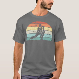 Retro Cricket Sunset Vintage sports Sunrise  T-Shirt