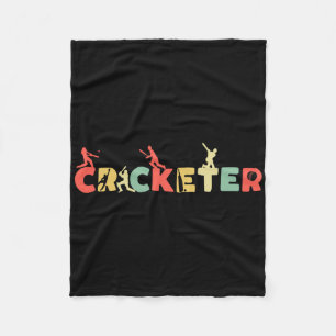 Retro Cricket - Tsman Player Club Umpire Vintage B Fleece Blanket