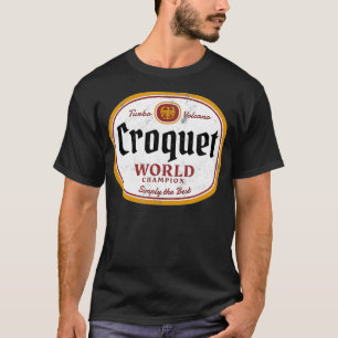 Retro Croquet World Champion Vintage Logo Design  T-Shirt
