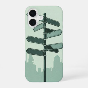 Retro Cross-Street Name Sign iPhone 16 Case