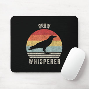Retro Crow Whisperer Funny Birds Lover Crow Vintag Mouse Pad