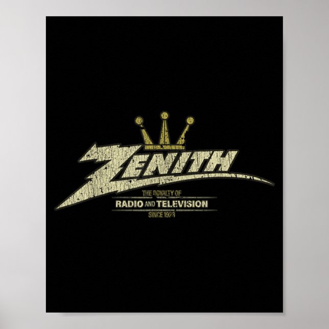 Retro Crown Clic Vintage Funny Quote Zenith  Poster (Front)