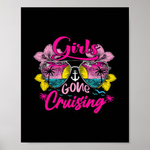 Retro Cruise Girls Gone Cruising Vacation Trip Fun Poster