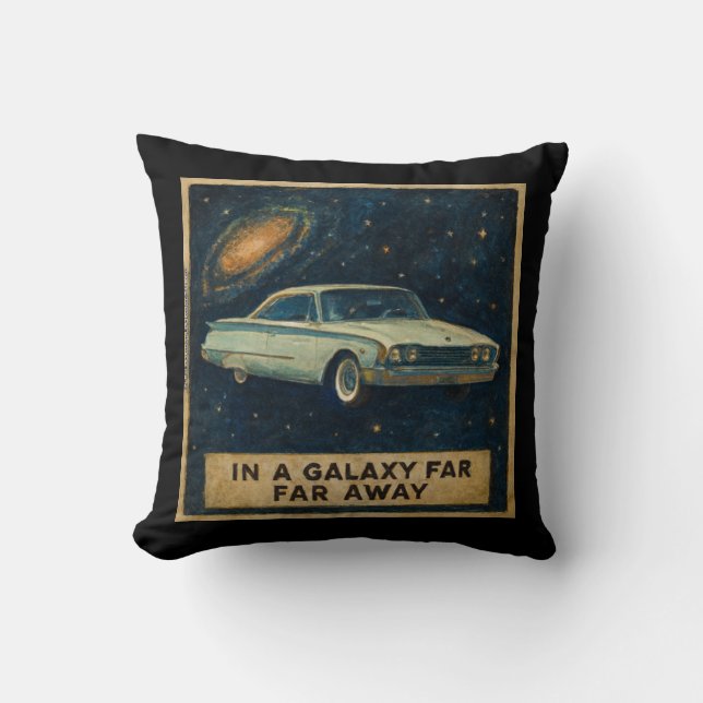 Retro Cruiser in Deep Space  Cushion (Front)