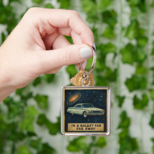 Retro Cruiser in Deep Space  Key Ring