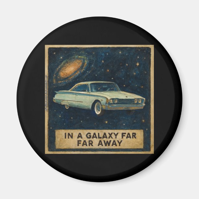 Retro Cruiser in Deep Space  Magnet (Front)
