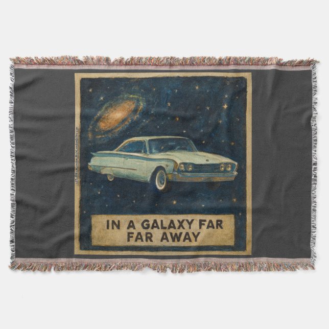 Retro Cruiser in Deep Space  Throw Blanket (Front)