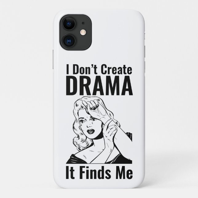 Retro Crying Woman Drama iPhone case (Back)