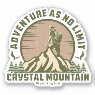 Retro Crystal Mountain Hike Sunset T-Shirt