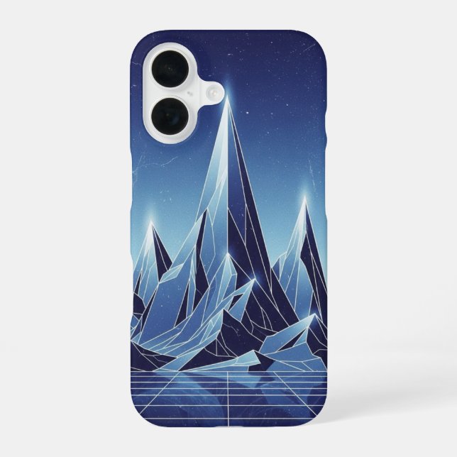 Retro Crystal Peaks iPhone 16 Case (Back)