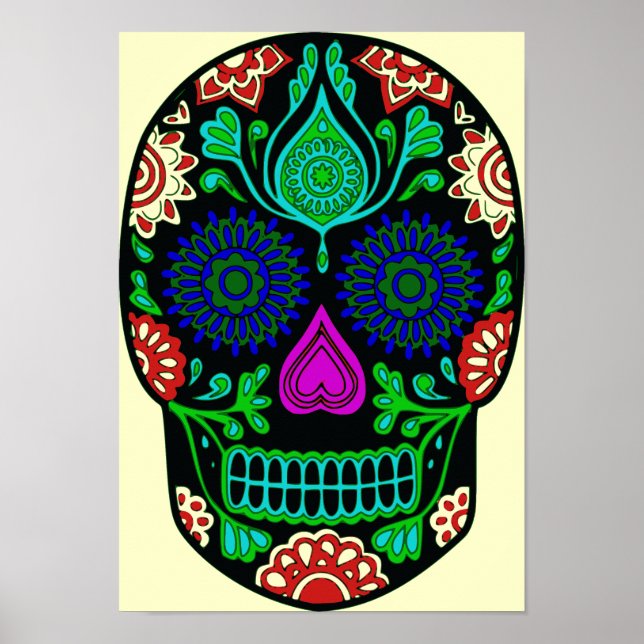 Retro Crystal Skull Poster (Front)